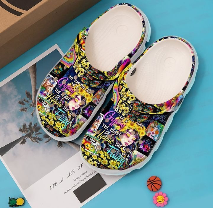 Hippie Girl Crocs Clog Shoes