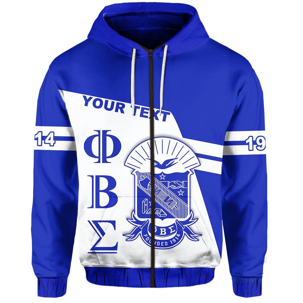 (Custom Personalised) Newest Phi Beta Sigma Zip Hoodie Lt13