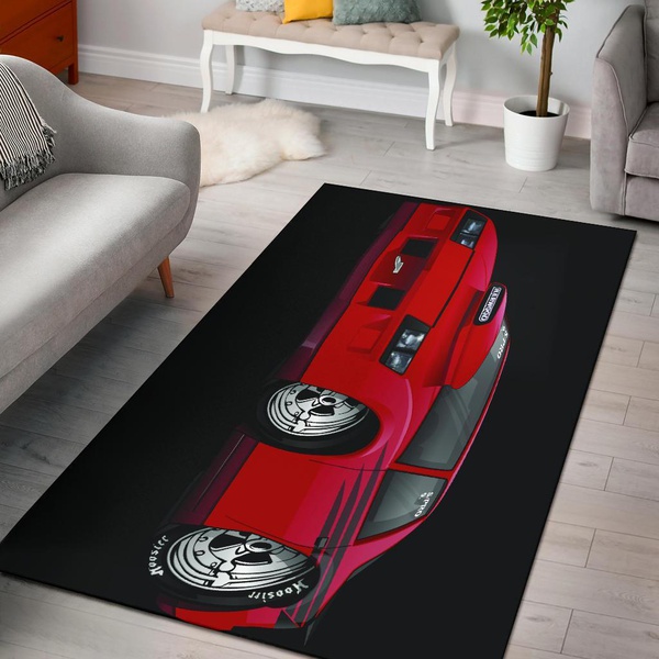 3Rd Generation Chevrolet Camaro Drag Car Area Rug