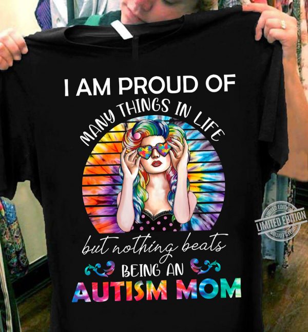 Proud Autism Mom T-Shirt For Women Autism Awareness Shirts Gifts For Mom Ht