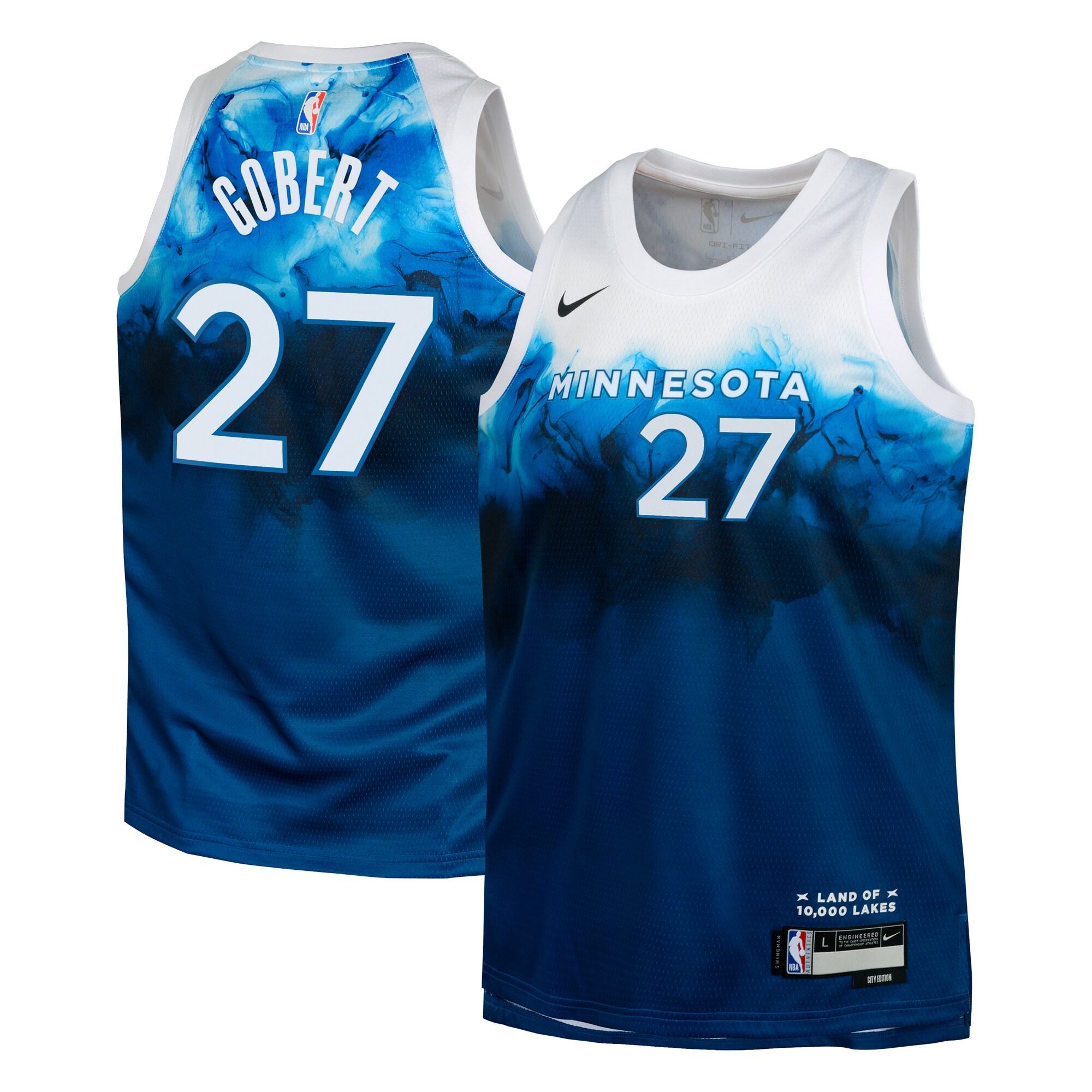 Minnesota Timberwolves City Edition Swingman Jersey 23 – Navy – Rudy Gobert – Youth