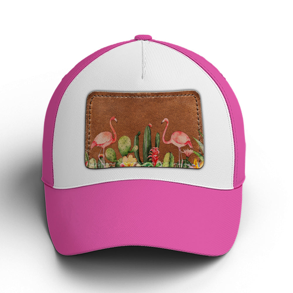 Flamingo And Cactus Classic Pink Baseball Cap Coolspod