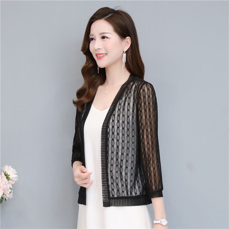 2022 Spring Summer Sun Protection Clothing Large Size 5XL Women Lace Cardigan Women Thin Jacket Coat Ladies Shawl Outerwear alx