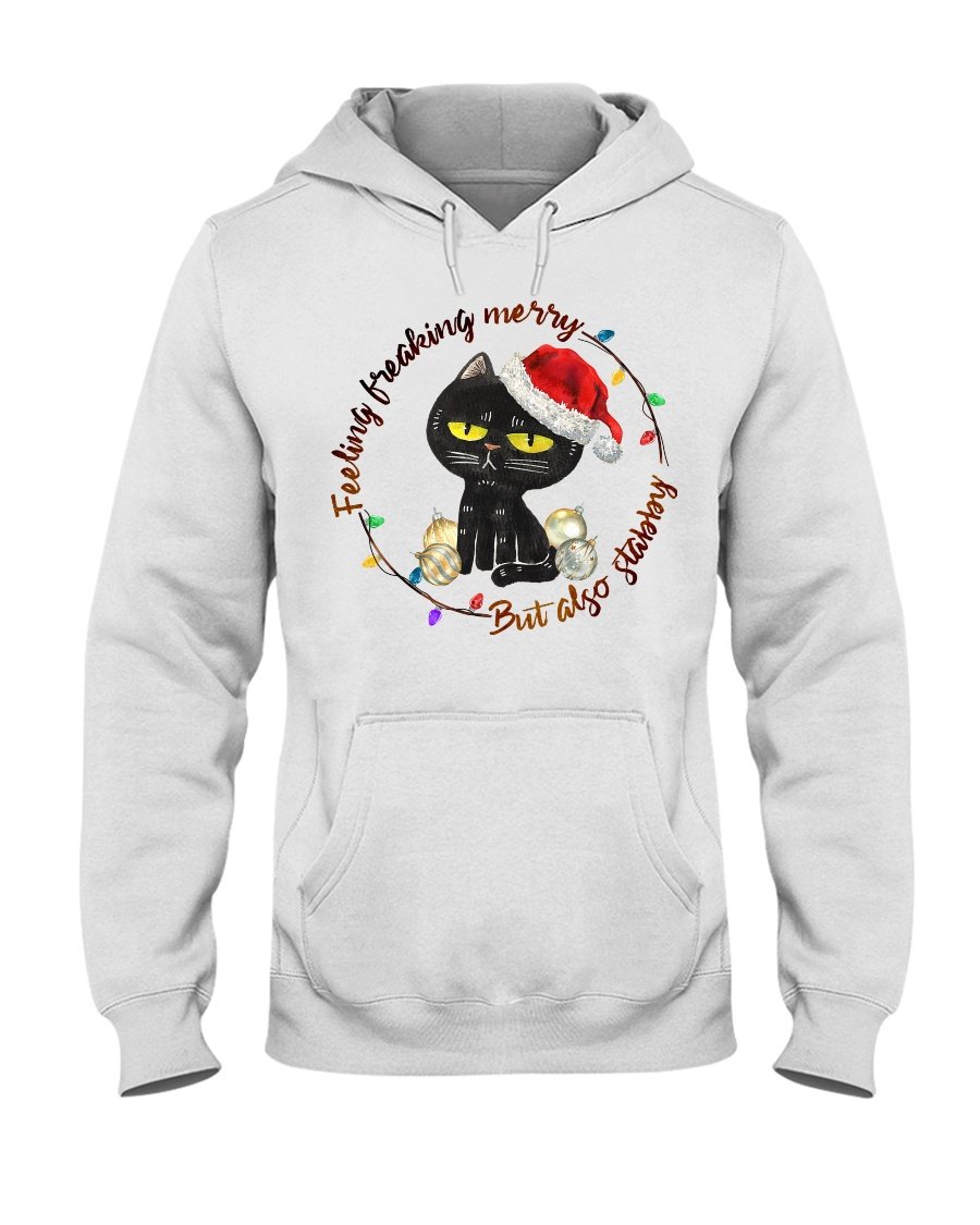 Black Cat Feeling Freaking Merry But Also Stabby Gift Standard Hoodie