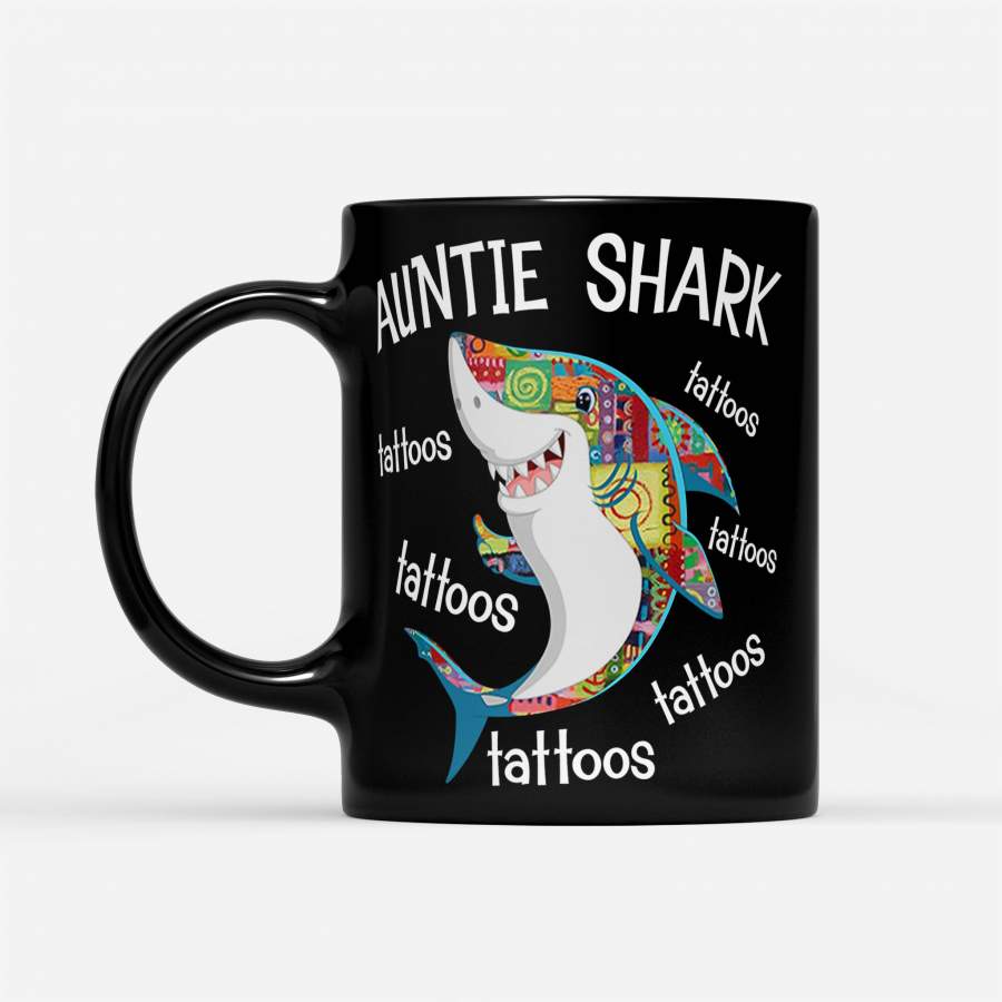 Auntie Shark Tattoos – Black Mug