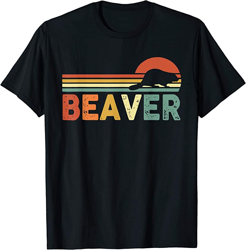 Beaver Retro Vintage 80s Style T-Shirt