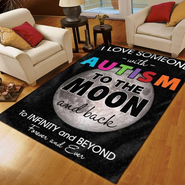 Autism Awareness Rug-Autism To The Moon