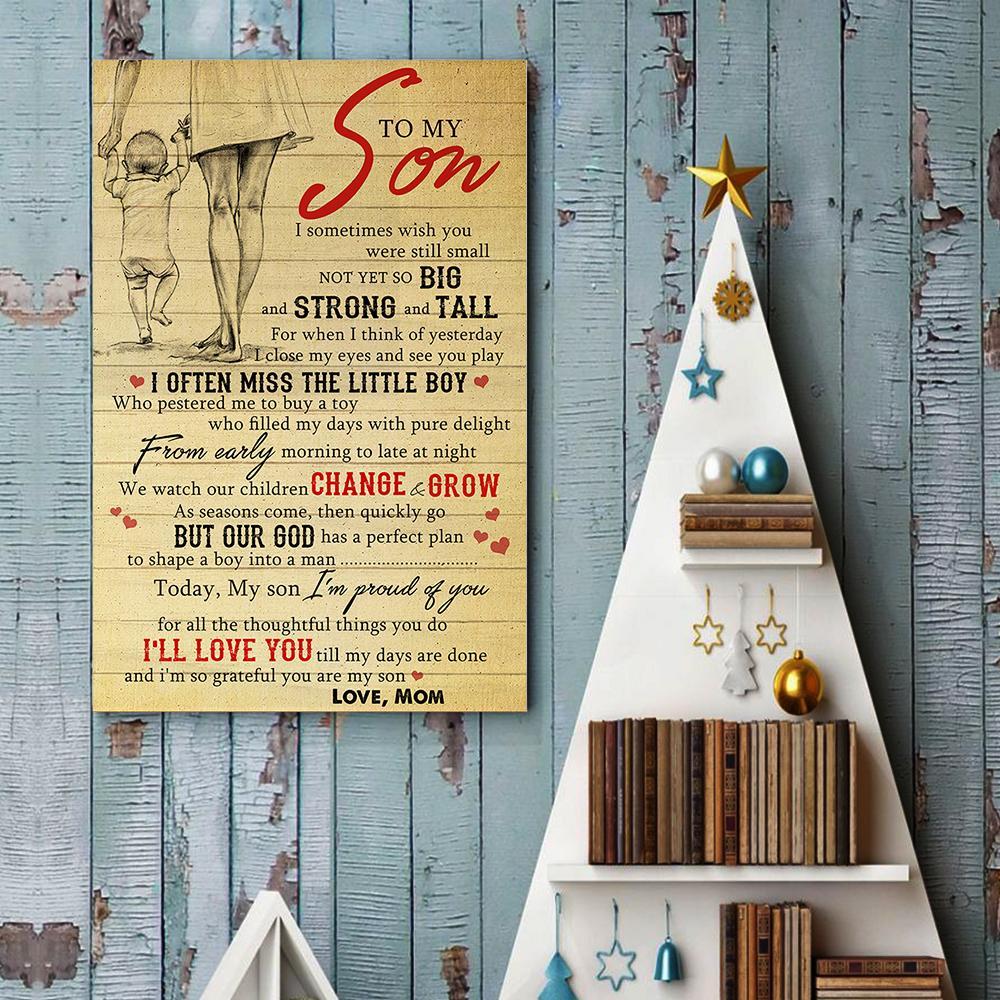 Mom To Son Im So Grateful You Are My Son Canvas And Poster