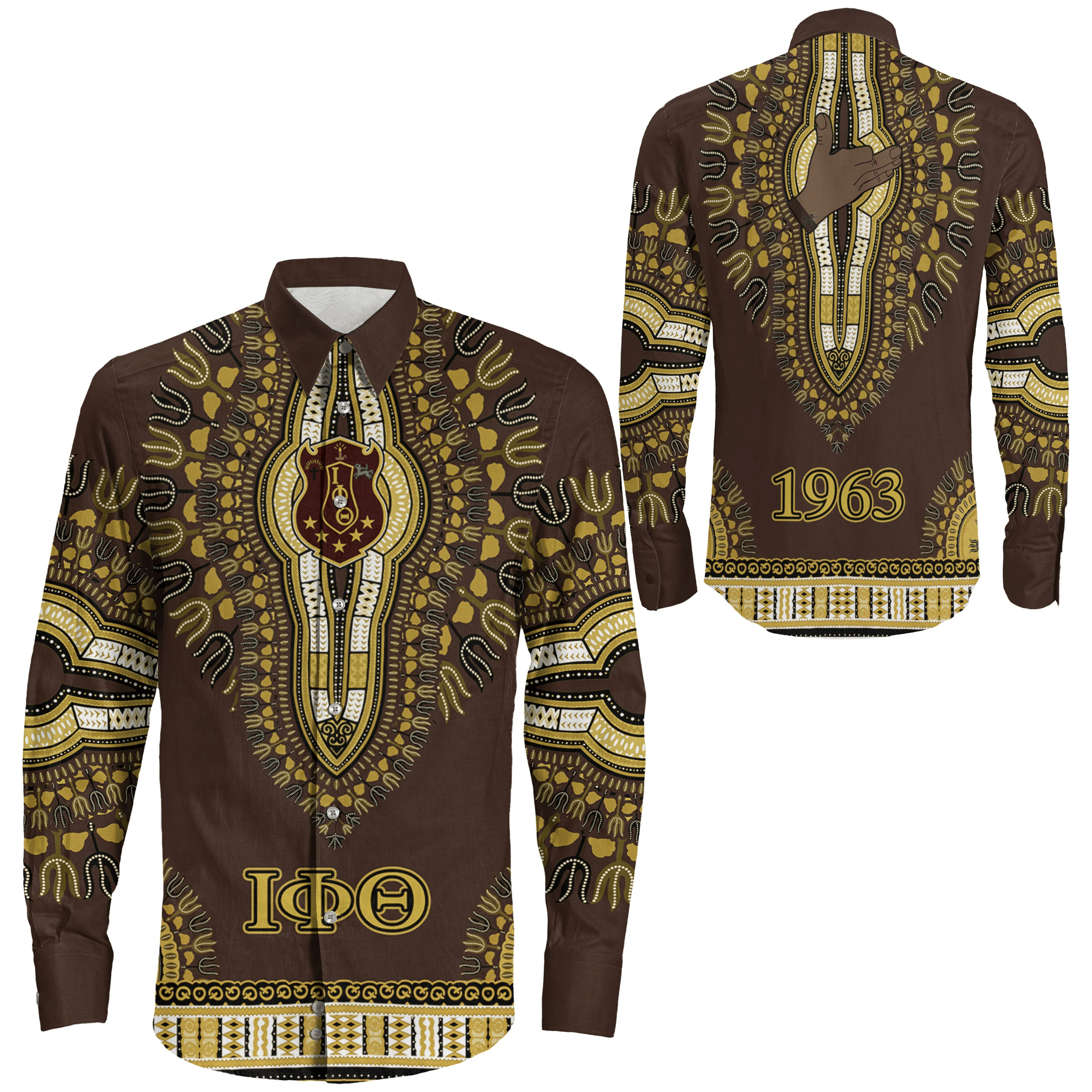 Africa Zone Shirt – Iota Phi Theta Dashiki Long Sleeve Button Shirt A31