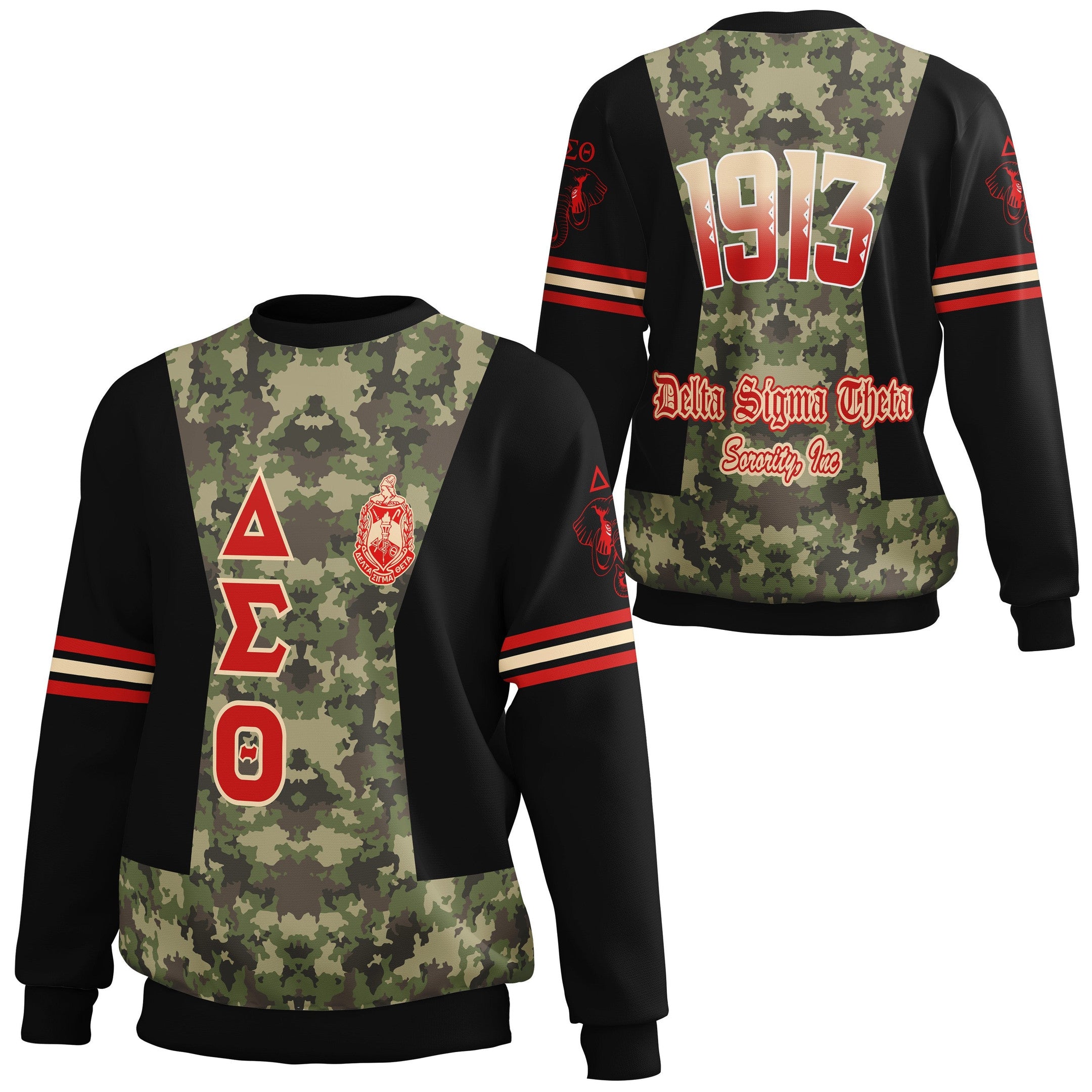 Sorority Sweatshirt – Delta Sigma Theta Sorority Camouflage Sweatshirt Jn