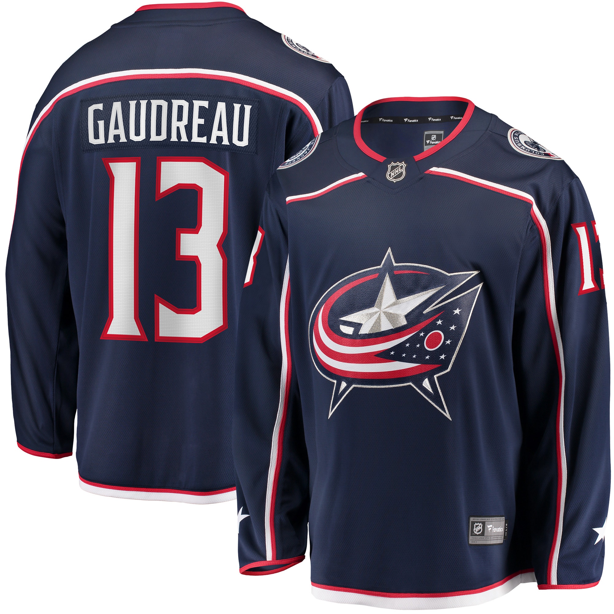 Johnny Gaudreau Columbus Blue Jackets Branded Breakaway Player Jersey – Navy