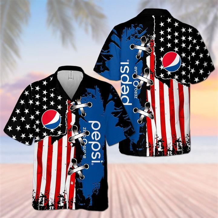 Pepsi American Flag Hawaii Shirt Ha82362