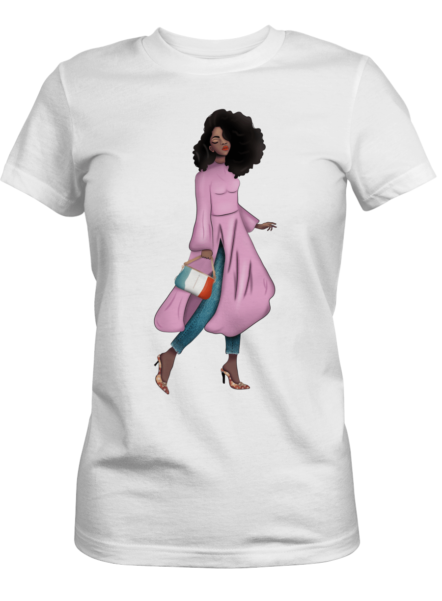 Shirt For Black Girl Dreaming Black Girl Art Shirt For African American Girl