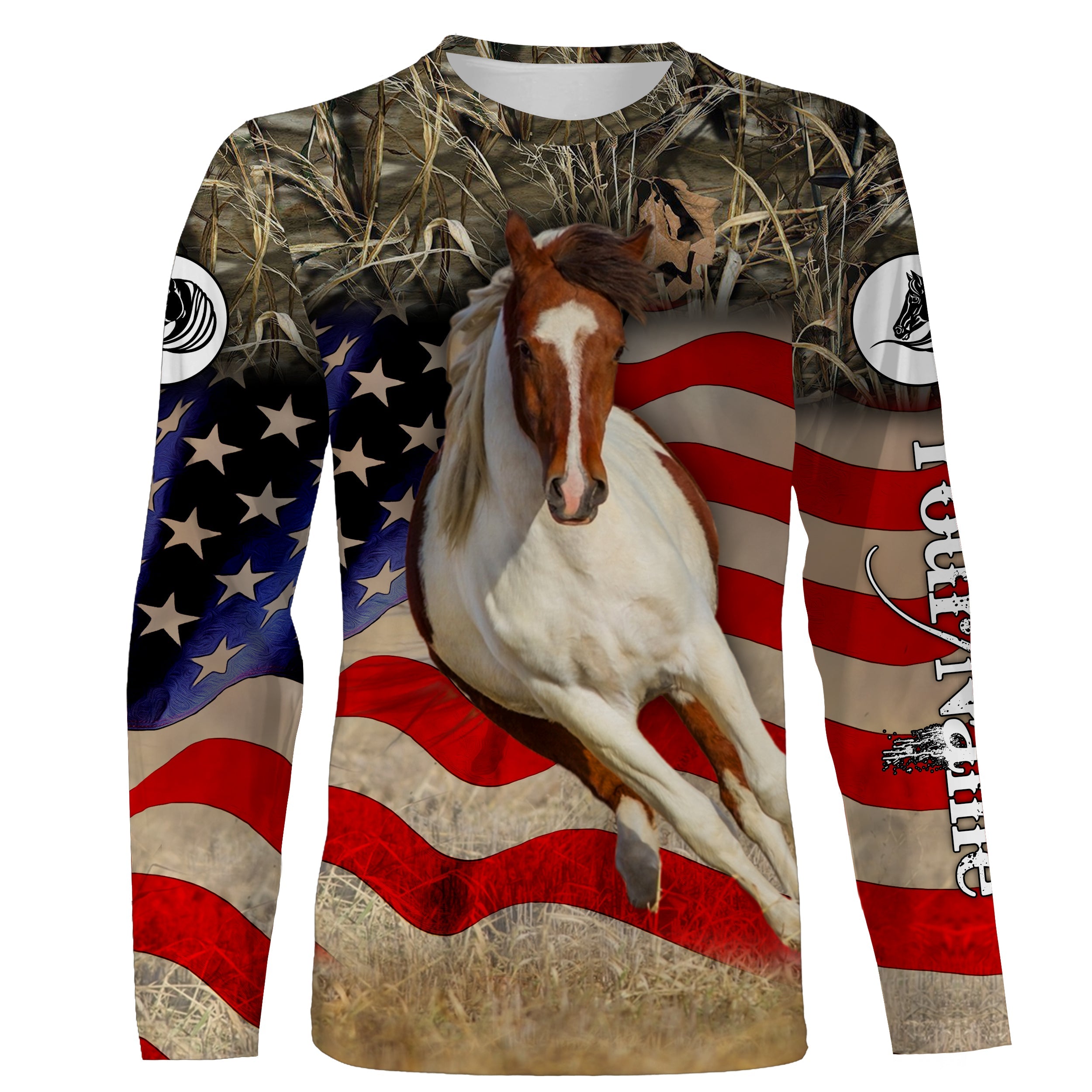 American Paint Horse American Flag Patriotic Camo Customize Name 3D All Over Printed Shirts Personalized Gifts For Horse Lovers Nqs2777