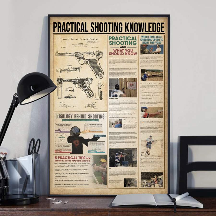 Wozoro Unframed Poster Practical Shooting Knowledge Size 11×17, 16×24, 24×36 inch