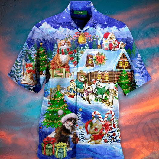 Order Cat Is Family Christmas Unisex Hawaii Shirt
