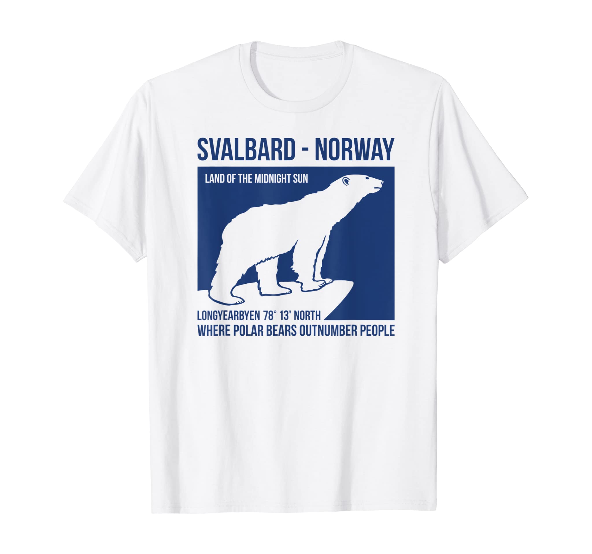 Svalbard Norway Polar Bear T Shirt Spitsbergen Longyearbyen