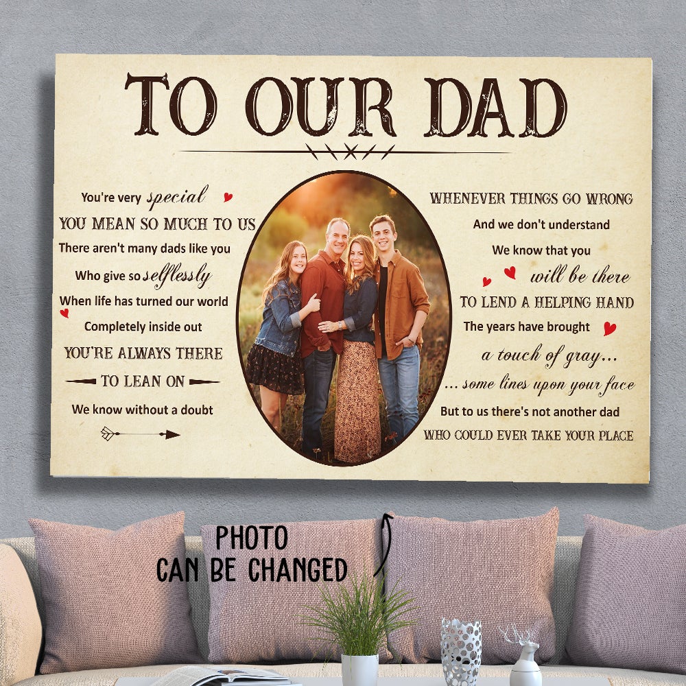 You Are Very Special 2 – Personalized Custom Photo Matte Canvas – Gift For Dad From Daughter/Son