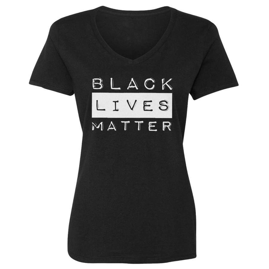 Womens Black Lives Matter Activism Vneck T-shirt