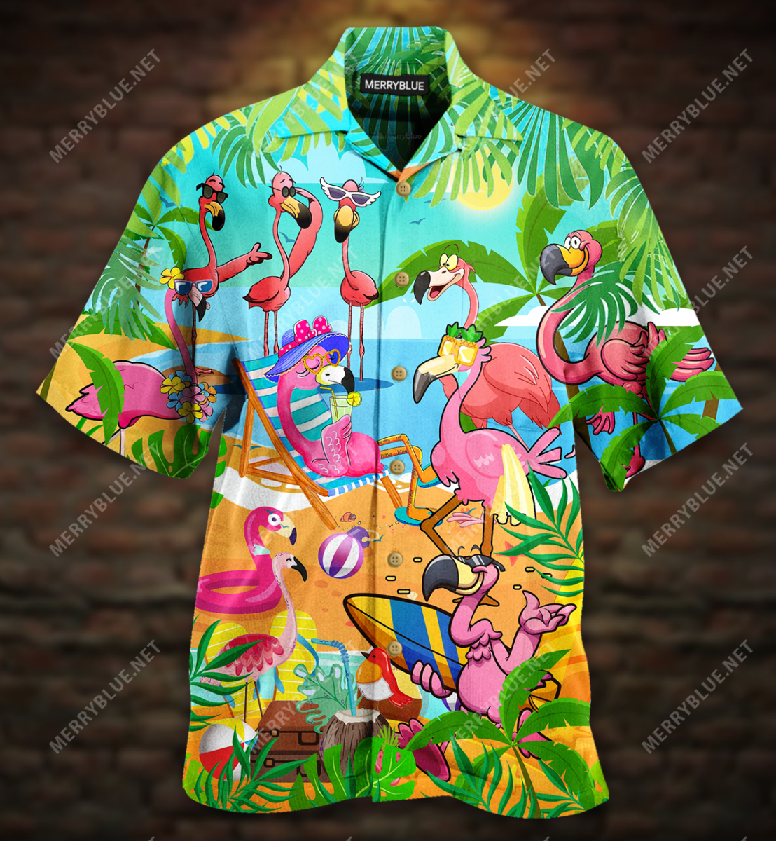 Get Flocked Up Flamingo Unisex Hawaii Shirt Ha27274