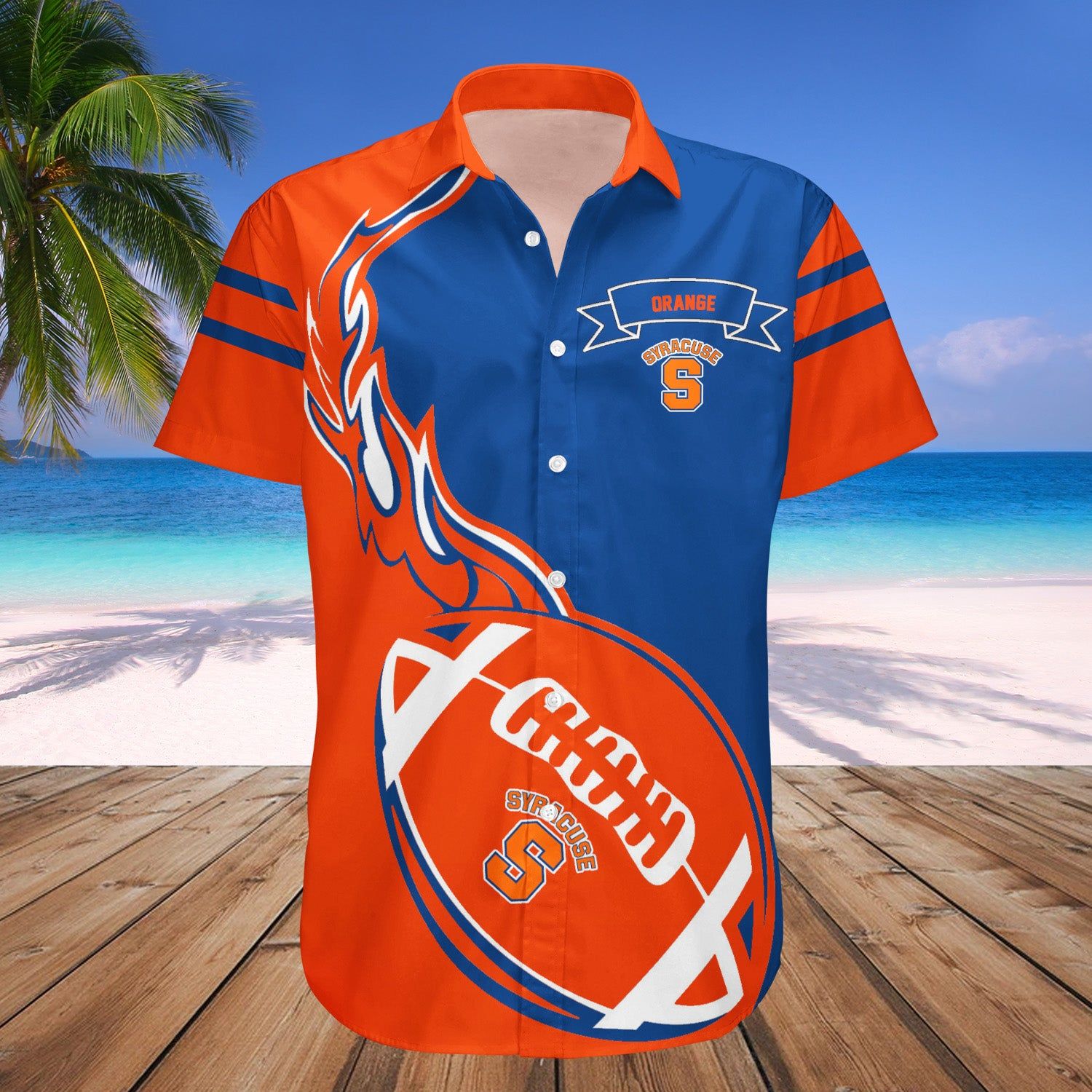 Syracuse Orange Hawaii Shirt Flame Ball – NCCA