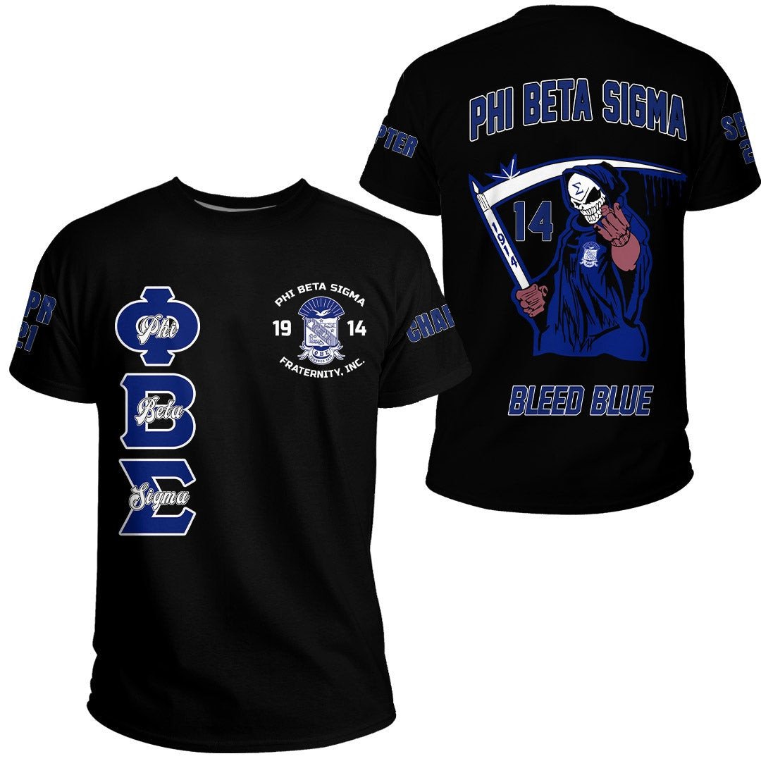 Fraternity Tshirt – Personalized Phi Beta Sigma Bleed Blue Tshirt