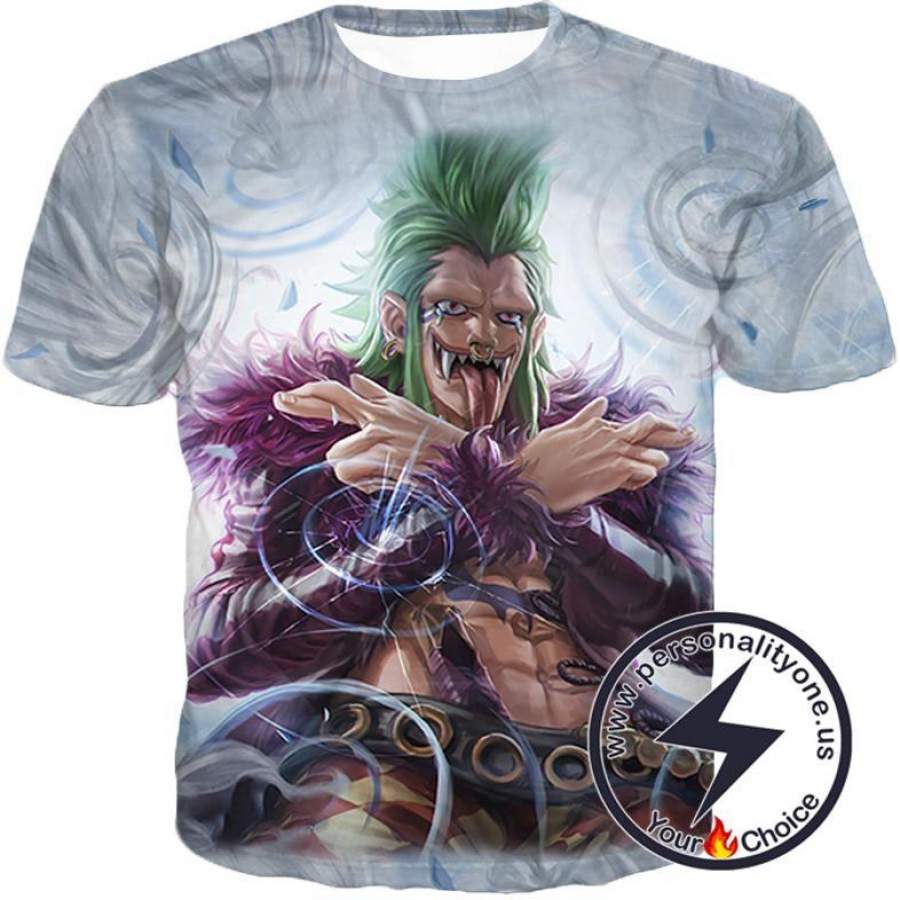 One Piece Cool Super Rookie Bartolomeo Barrier Devil Fruit Action T Shirt A Tiny Gift Shop