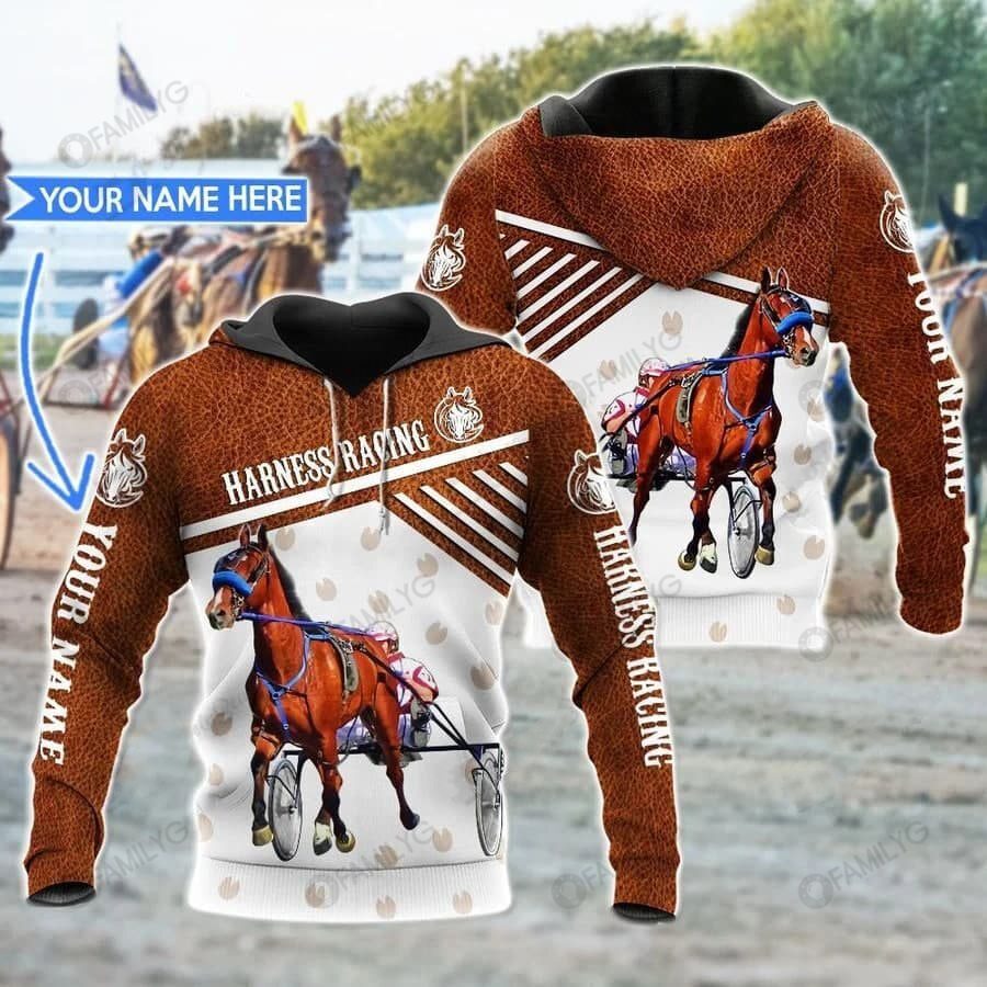 Harness Racing Brown Personalized 3D Hoodie LH370967