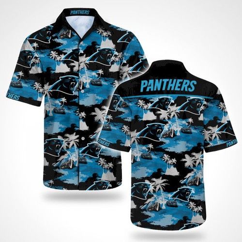 Carolina Panthers Hawaiian Button-Up Shirt