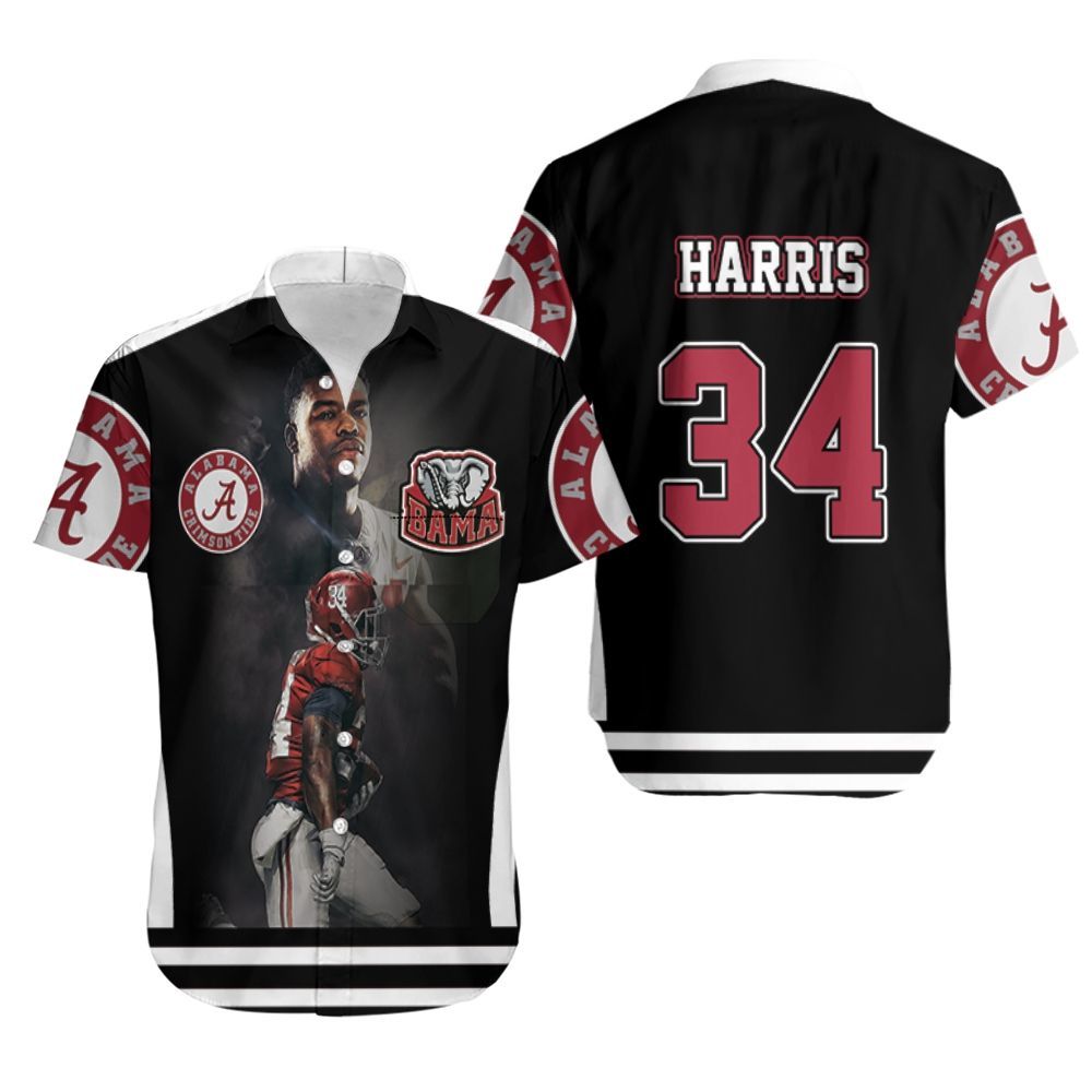 Alabama Crimson Tide 34 Damien Harris Hawaiian Shirt