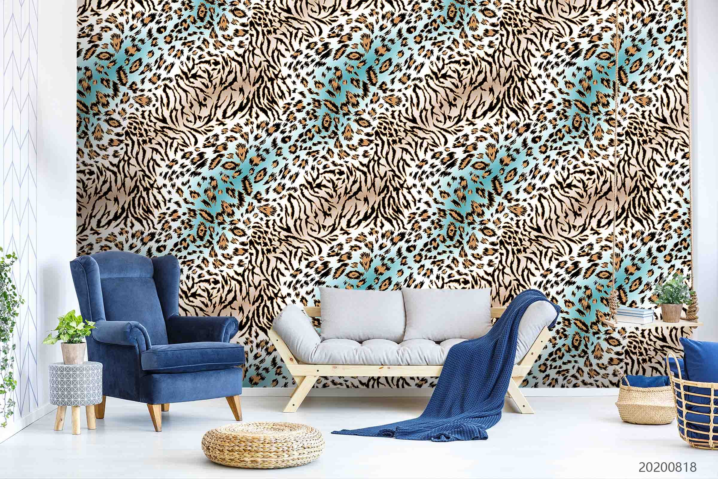 3D Vintage Leopard Pattern Wall Mural Wallpaper Lxl 1215