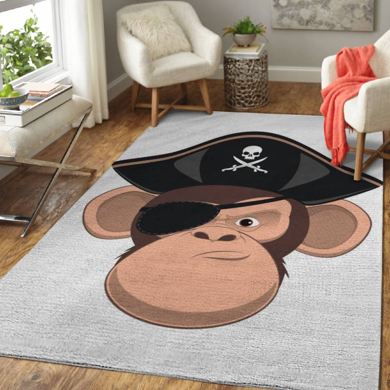 Pirate Chimp – Animals Area Rug Carpet