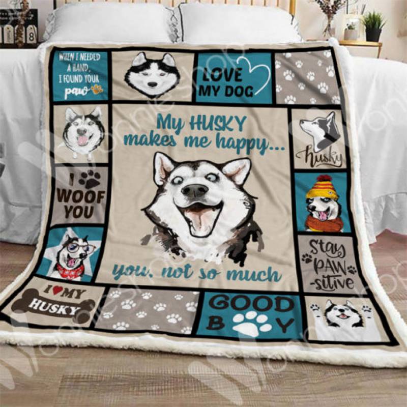 Siberian Husky Dog Sherpa Blanket OCT1502 70O56