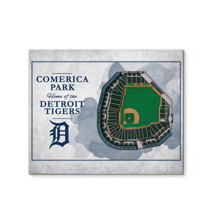 3D Graphics Detroit Tigers Stadium Canvas