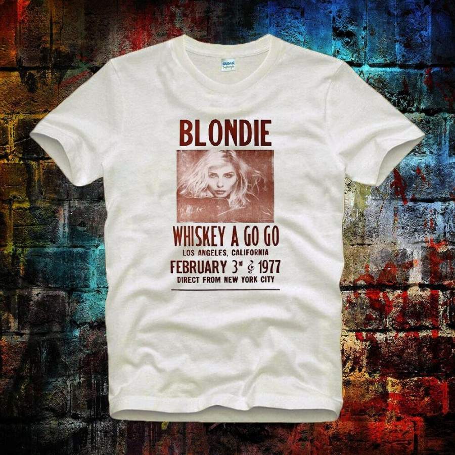 Whiskey A Go Go Blondie 70S Retro Vintage Poster Unisex Ladies T Shirt 5B