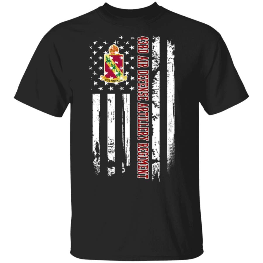 43rd Air Defense Artillery Regiment Veteran American Flag Father’s Day Veteran’s Day Tshirt