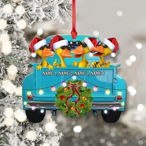 Pickup Truck Friend Duck Christmas – Personalized Ornament – Christmas Gift For Buddies