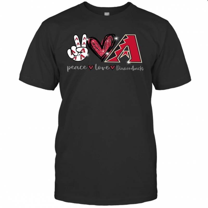 Peace Love Diamondbacks gift for Arizona Diamondbacks Fans T-Shirt