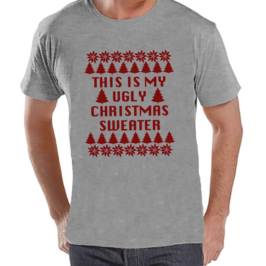 7 ate 9 Apparel Mens My Ugly Christmas Sweater T-shirt