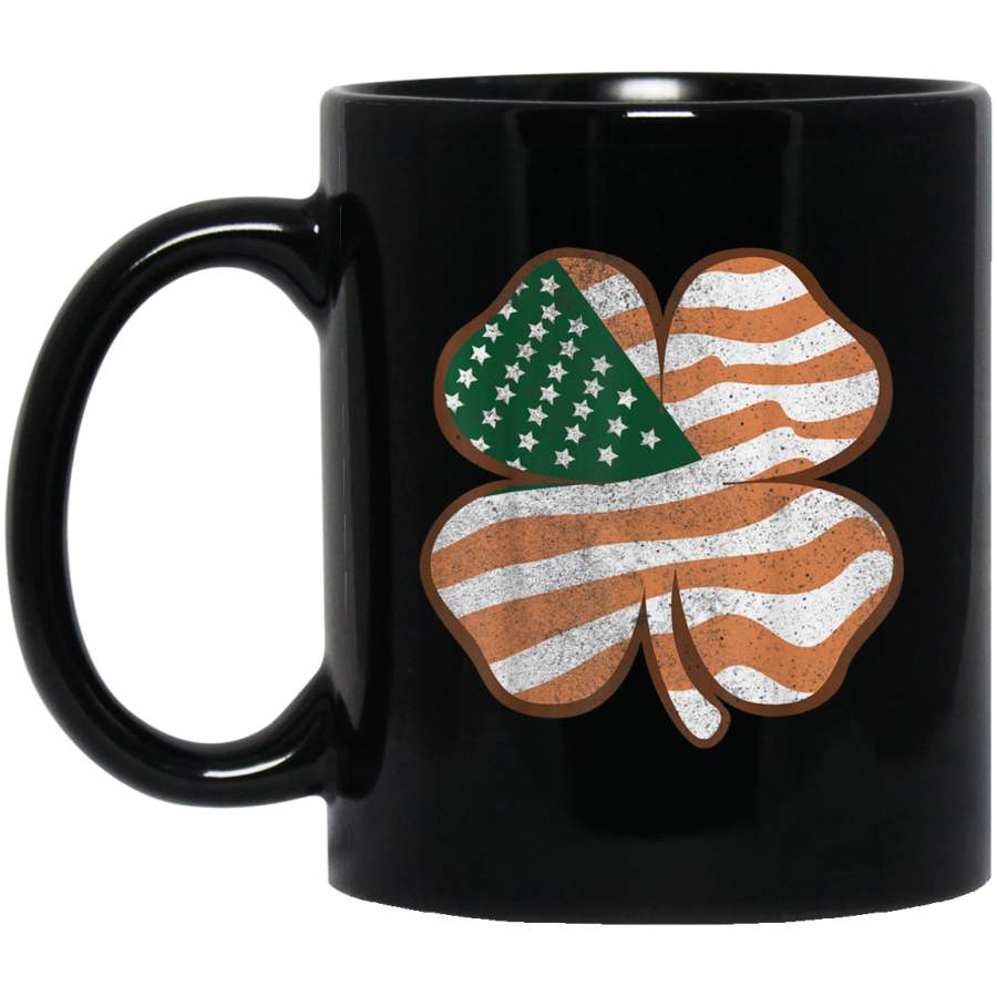 Funny Vintage Irish USA Flag Mug St Patricks Day Gift