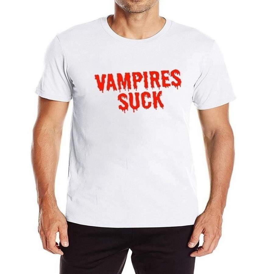 Horror Vampires Suck Blood Design Mens T-Shirt Summer Short Sleeve O-Neck Tops Brand Clothing Tee Shirt Cool T