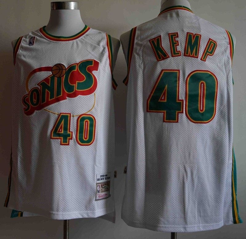 Seattle Supersonics Detlef Schrempf #40 NBA 2020 New Arrival White Jersey