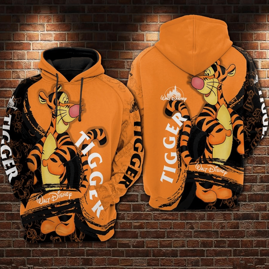 Winnie The Pooh Cartoon Tigger Hoodie All Over Printed 3D Unisex Men Women