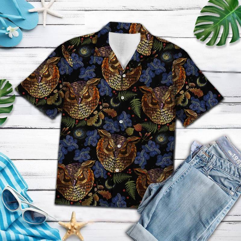 Owl Night Hawaii Shirt Ha40937