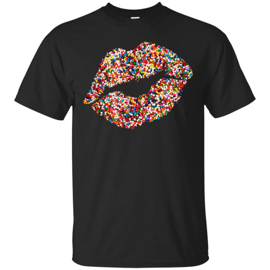 AGR Lips Shirt Candy Sprinkles Lipstick Kiss Bridesmaids T-Shirt