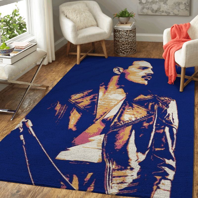 Queen Band Freddie Mercury Bohemian Rhapsody Area Rug Living Room Rug Home Decor Floor Decor