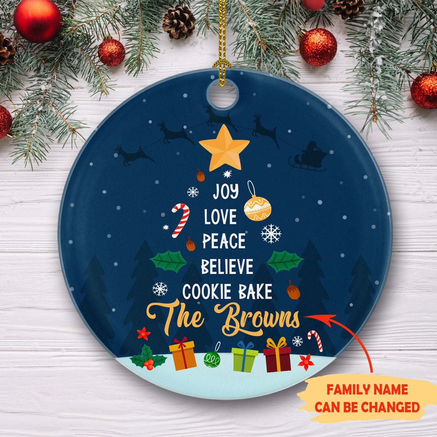 Christmas Family Tree – Personalized Ceramic Christmas Ornaments