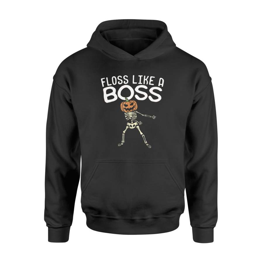 Floss Like A Boss Pumpkin Skeleton Shirt Halloween Costume – Standard Hoodie