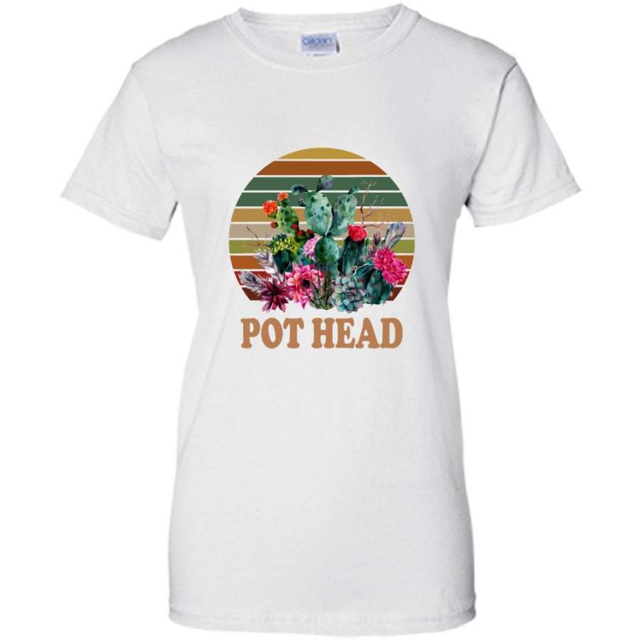 Pot Head Classic Vintage Retro Design – Gildan Women Shirt