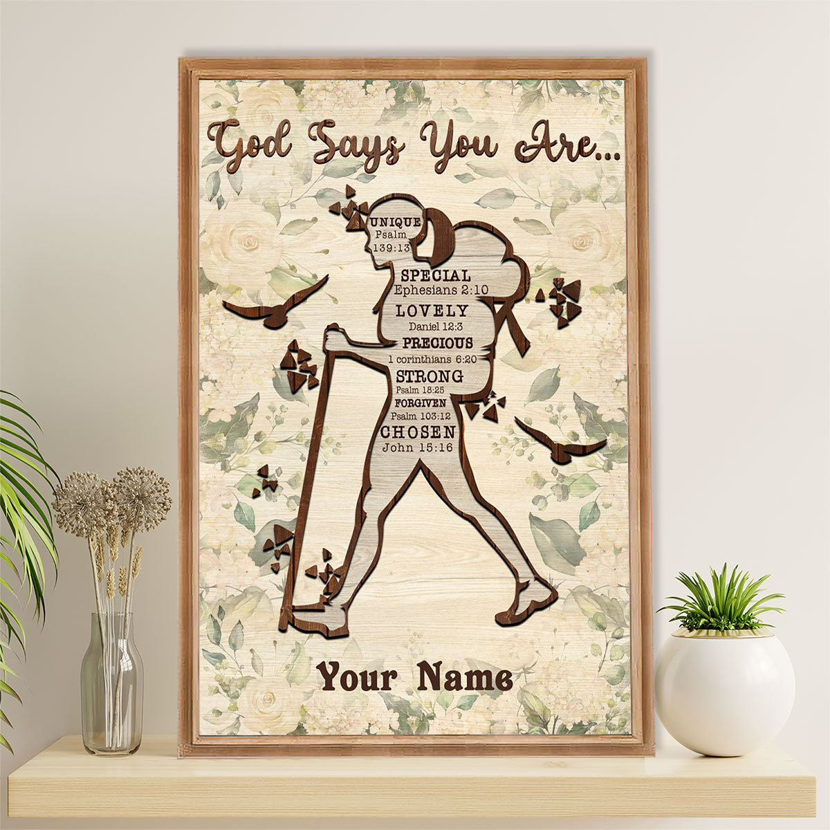 Camping Canvas | Personalized Girl’S Name – God Says You Are | Wall Art Gift For Campers